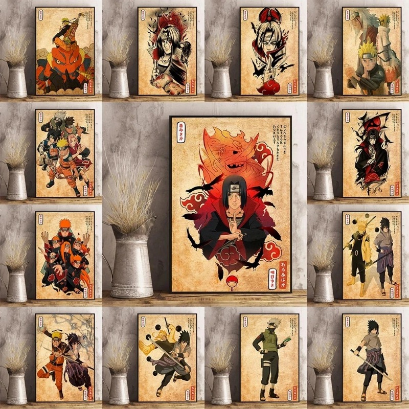 Interior Design Japan - Anime giapponese Naruto Poster Retro Art