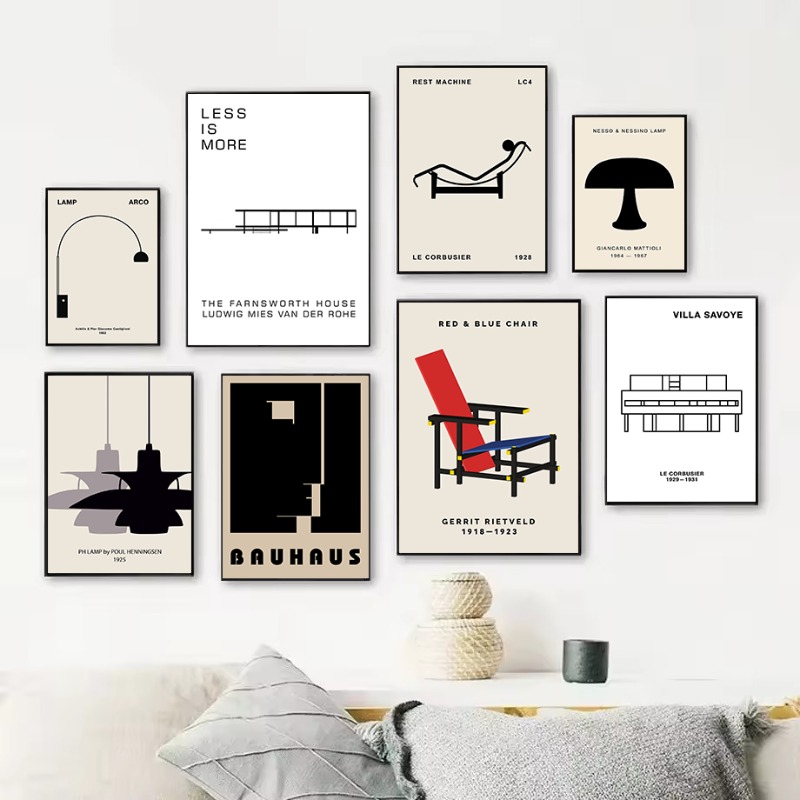 Interior Design Home Decor - Classico poster con design Bauhaus della