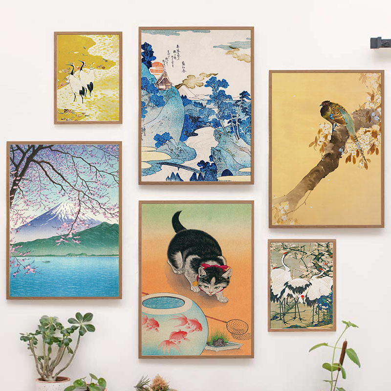 Interior Design Home Decor - Giapponese Katsushika Hokusai Tela Pittura Wall