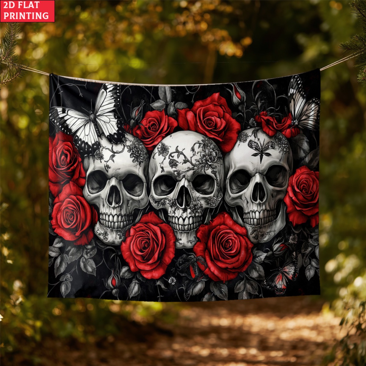Teschio e rose senza cornice A - Interior Design Home Decor recensione e prezzo