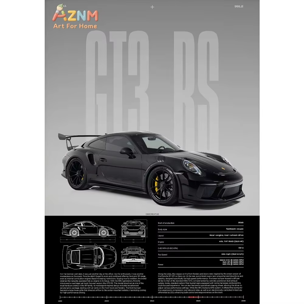 Poster Minimalista di Auto Spo - Interior Design Home Decor recensione e prezzo